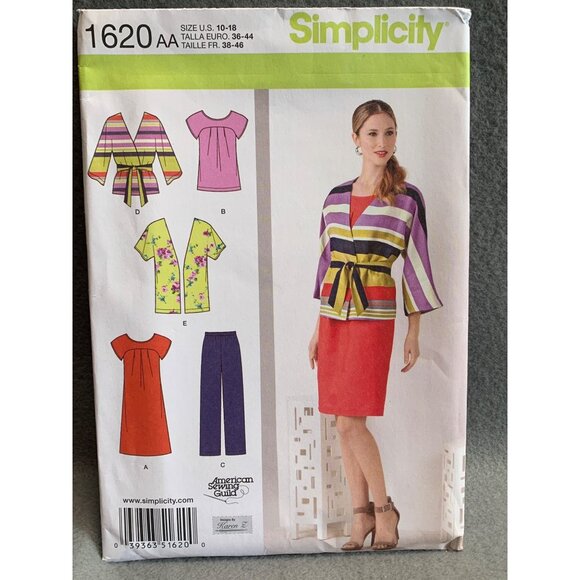 Simplicity Misses Dress Shirt Pant Sewing Pattern sz 10-18 1620 - uncut - Picture 1 of 3